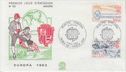 Enveloppe  1er  Jour   ANDORRE    EUROPA    1982 - 1982