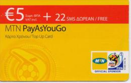 CYPRUS MOBILE PHONECARD MTN/FIFA SOUTH AFRICA  5EURO  CN:0412-USED - Cyprus