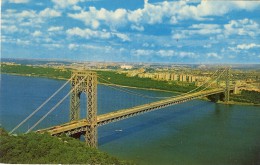 NEW YORK. GEORGE  WASHINGTON BRIDGE . 2 Scans - Bruggen En Tunnels