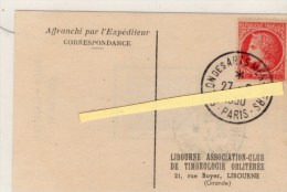 Paris 75 Salon Des Arts Ménagers Obliteration Temporaire  Du 27/2/1950 Cachet Analogique - Otros & Sin Clasificación