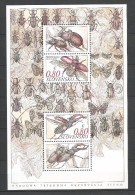 Slovakia 2014. Nature Protection Sitno National Nature Reserve Lucanus Servus MNH Sheet Rhinoceros Beatle - Unused Stamps