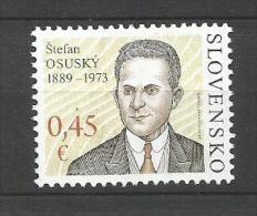 Slovakia 2014. Stefan Osusky Slovak Diplomat MNH - Ongebruikt