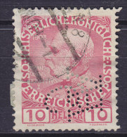 Austria Perfin Perforé Lochung 'C.W.' 10 H Franz Joseph (2 Scans) - Errors & Oddities