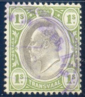 Transvaal 1902. 1sh Black And Sage-green (wmk.CA). SACC 257, SG 251. - Transvaal (1870-1909)