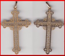 SUPERBE **** PENDENTIF - CROIX TREFLEE En OR 18 Carats (finement Travaillée)  **** EN ACHAT IMMEDIAT !!! - Pendenti