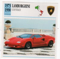 DEC15   72094  LAMBORGHINI   COUNTACH     ( Fiche Auto ) - Automobile - F1