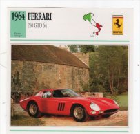 DEC15   72082  FERRARI  250 GTO 64     ( Fiche Auto ) - Autosport - F1