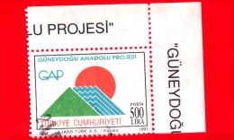 TURCHIA - Usato - 1991 - Progetto Sud-est Dell'Anatolia - Irrigazione In Agricoltura - 500 - Used Stamps