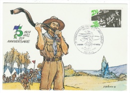 France // Carte Maximum // /5ème Anniversaire Du Mouvement Scout - 1980-89
