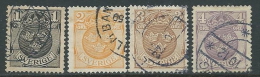 1911-19 SVEZIA USATO STEMMA 4 VALORI - ZX0.7-2 - Oblitérés