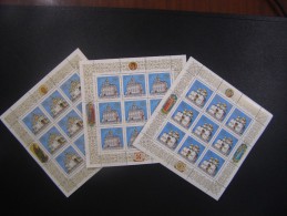 RUSSIA 1992 MNH (**)YVERT 5964-66 Les Cathédrales.Cathedrals - Feuilles Complètes