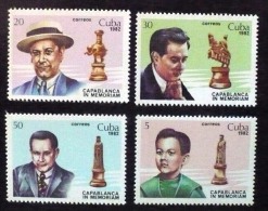 CUBA Echec, Echecs, Chess, Ajedrez. Yvert N° 2409/12 ** MNH - Scacchi