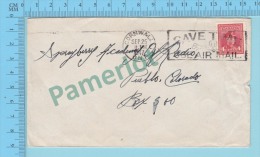 1947  Cover "save Time Use Air Mail"  From Cornwall Canada To Pueblo Colorado USA 2 Scans - Storia Postale