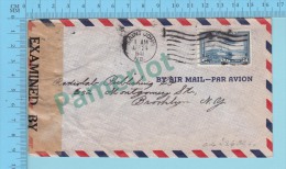 #C6 Stamp On Aerogramme , Censored WWII,, Cover Saint-John N.B. To Brooklyn N.Y. USA   2 Scans - Covers & Documents