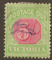 VICTORIA 1895 5/- Postage Due SG D20 U #QR333 - Oblitérés