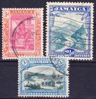 2015-0603 Jamaica Michel 99 (1p Inscription Postage And Revenue), 92 And 109 (all Wmk CA Script) Used O - Jamaica (...-1961)