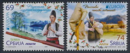 Serbia 2014 EUROPA CEPT National Music Instruments Flute Bagpipes Costumes, Set MNH - 2014