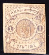 Luxembourg 1863 Coat Of Arms 1c Imperf Unused. Scott 4. - 1859-1880 Stemmi