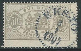 1881-93 SVEZIA USATO SERVIZIO STEMMA E CIFRA 50 ORE D. 13 - ZX7.2 - Dienstmarken