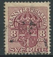 1910-14 SVEZIA USATO SERVIZIO STEMMA CON CORONA 8 ORE - ZX7.2 - Service