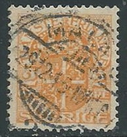 1911-19 SVEZIA USATO SERVIZIO STEMMA CON CORONA 2 ORE - ZX7.3 - Dienstzegels