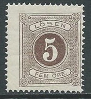 1874-82 SVEZIA SEGNATASSE 5 ORE D. 14 MNH ** - ZX7.4 - Postage Due