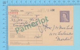 Canadian National Express , Stationery  Stamp, Delevery Freight  Services Used Form 2 Scans - 1953-.... Elizabeth II