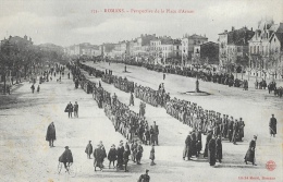 Romans - Perspective De La Place D'Armes - Revue Des Troupes - Défilé Militaire 1909 - Carte Non Circulée - Romans Sur Isere