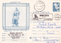 MIRON COSTIN UMANIST,WRITER,SPECIAL PMK 1983,ON POSTCARD STATIONERY ROMANIA. - Briefe U. Dokumente