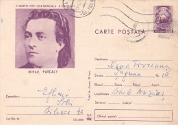 THEATRE DAY,ACTEUR,MIHAIL PASCALY,1970, POSTCARD STATIONERY , ROMANIA. - Briefe U. Dokumente