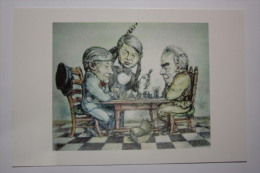 JEU - ECHECS - CHESS - ECHECS  LITHOGRAPHIE By PAUL WEBER 15 Brezhnev - Chess