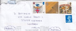 Gran  Bretagna  - Lettera    X L´Italia  Affrancata Con 4 Val. - Brieven En Documenten