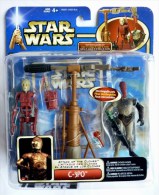 FIGURINE STAR WARS 1995 BLISTER US ATTACK OF THE CLONE C3PO + BATTLE DROID C3-PO - Episode II