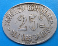 Savoie 73 Aix-les-Bains , Pavillon Rivollier 25 Centimes Elie 35.2 - Notgeld