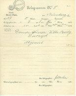 Heimat GR Davos-Platz 1908-07-01 Telegraphen-O Auf Telegramm - Telegraafzegels