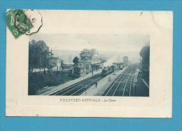 CPA Chemin De Fer Train En Gare De VILLEVERT-NEUVILLE 69 - Neuville Sur Saone