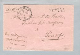 Heimat GR Fetan 1870-10-07 Lang-O Brief über Schuls>Scanfs - Storia Postale