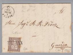 Heimat GR Fettan 1864-03-03 Lang-O Sitzende Brief N.Guarda - Briefe U. Dokumente