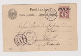 Heimat GR FANAS 1864-05-13 Lang Stempel Auf Postkarte (Bug) Nach Ulm - Lettres & Documents