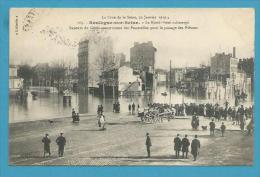 CPA 105 - Crue De La Seine 1910 Sapeurs Du Génie Passerelles Piétons BOULOGNE-SUR-SEINE 92 - Boulogne Billancourt