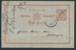 ALLEMAGNE - Entier Postal ( Pli ) De Wurtemberg En 1873 -  A Voir - Lot P13900 - Andere & Zonder Classificatie