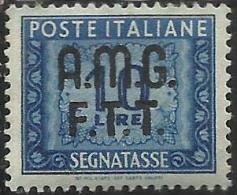 TRIESTE A 1947 1949 AMG-FTT SOPRASTAMPATO OVERPRINTED SEGNATASSE TAXES TASSE POSTAGE DUE LIRE 10 MNH BEN CENTRATO - Portomarken