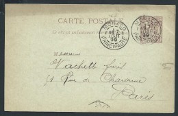 MONACO - Entier Postal Pour Paris En 1899 - A Voir - Lot P13912 - Entiers Postaux