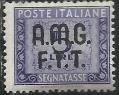 TRIESTE A 1947 - 1949 AMG-FTT SOPRASTAMPATO D´ITALIA OVERPRINTED SEGNATASSE POSTAGE DUE TASSE TAXE LIRE 5 MLH - Postage Due