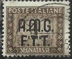 TRIESTE A 1947 1949 AMG-FTT SOPRASTAMPATO D'ITALIA ITALY OVERPRINTED SEGNATASSE TAXE POSTAGE DUE TASSE LIRE 4 USATO USED - Strafport