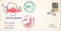 SA AGULHAS POLAR RESEARCH SHIP, HELICOPTER, BIRD, PENGUIN, WALRUS, SPECIAL COVER, 1990, SOUTH AFRICA - Polareshiffe & Eisbrecher
