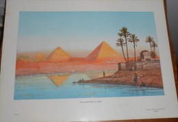 Egypte. Les Pyramides De Gizeh. Photogravure. 1914. - Guiza