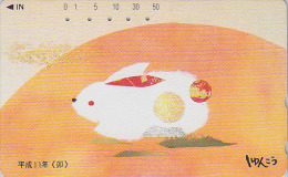 Télécarte Japon - ZODIAQUE - Animal 11/12 - LAPIN - RABBIT Horoscope ZODIAC Japan Phonecard - KANINCHEN HASE - 809 - Zodiaque