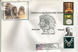 ETATS-UNIS,  Choctaw Indians, Etat D'Iowa (Lewis & Clark State Park), Lettre D'Onawa Iowa, Adressée En Floride - American Indians