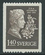 1955 SVEZIA AMADEUS ATTERBOM 140 ORE MNH ** - ZX8 - Unused Stamps